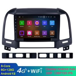 9 Inch Android Car Video GPS Navigation for 2006-2012 Hyundai SANTA FE Aftermarket with Bluetooth Support Rearview camera OBD II