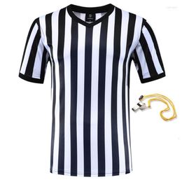 Men's T Shirts Men's T-Shirts 2022 Referee Uniform Custom Shirt Adult Black And White Jersey