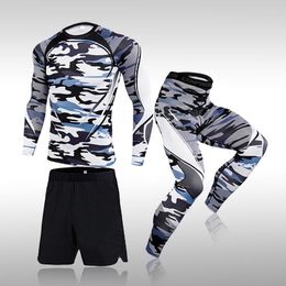 Running Sets Men Clothing Sportswear Basketball Cycling Wear Gym Fitness Compression Suits Set Sport Outdoor Jogging Quick Dry Tight