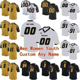 Sj Custom Missouri Tigers College Football Jersey 1 Tyler Badie 10 Kentrell Brothers 11 Blaine Gabbert Kendall Blanton Men Women Youth Stitched