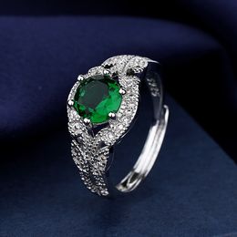 Emerald Green Diamond Ring European and American style women Fashion Ring Jewellery Gift