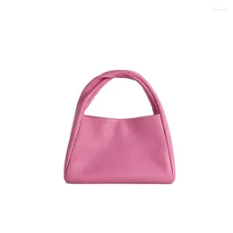 Evening Bags Bag Women's 2022 Sofe Genuine Leather Tote Purses Fashion Simple Pink Shoulder Messenger Small Chain