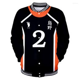 Giacche da uomo Haikyuu 3d hipster hip-hop giacca da baseball maschi 2022 Fashion Design Women/ Slim Fit College Varsity Trackuit