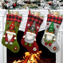 Christmas Decorations Presents Faceless Dolls Stockings Santa Claus Children's Xmas Gift Bags