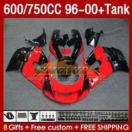 Fairings & Tank For SUZUKI SRAD GSXR600 GSXR 600 750 CC 1996 1997 1998 1999 2000 Body 156No.75 GSXR750 600CC GSX-R750 750CC 96-00 GSXR-600 96 97 98 99 00 Fairing factory red