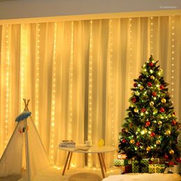 Strings 3x3/2/1M Curtains Festoon Led Light Christmas Decoration 2022 Fairy Lights Xmas Ornaments Street Garland Navidad Year 2023