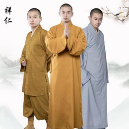 Ethnic Clothing Xiangren Spring And Summer Monk's Robe Long Short Bamboo Yarn Fabric Light Breathable Large Small