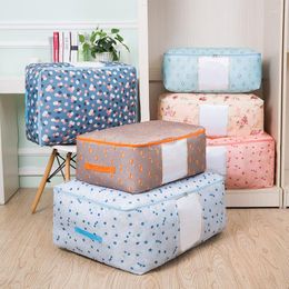 Clothing Storage Fashion Printing Clothes Quilt Bag Large Capacity Portable Wardrobe Moisture-proof Organiser Home Accessory