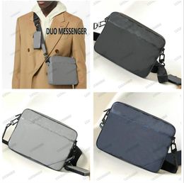 M46104 Grey Duo Messenger Men's Shoulder bag with Coin Purse M45730 Navy Blue M69827 Black Monograms Shadow leather cross-body