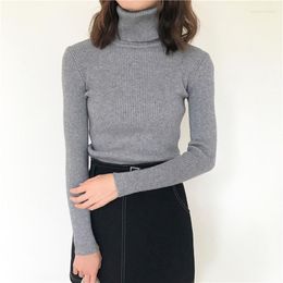 Women's Sweaters Jumper Turtleneck For Women 2022 Autumn Winter Warm Korean Style Casual Soft Slim Pullover Knit Tops Clothes