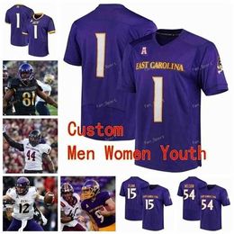 Sj Custom East Carolina Pirates College Football Jerseys 1 Deondre Farrier 11 Blake Proehl 12 Holton Ahlers 15 Alex Flinn Men Women Stitched