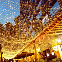 Strings Christmas Garland Lights 10M 20M 30M 50M Fairy Outdoor LED String For Tree Holiday Wedding Party Decor