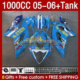 OEM RIZLA Blue Fairings & Tank For SUZUKI GSXR1000 GSXR 1000 CC K5 GSX-R1000 2005-2006 Body 157No.06 1000CC GSXR-1000 05 06 GSX R1000 2005 2006 Injection Mold Fairing