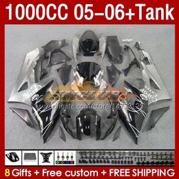 OEM Fairings & Tank For SUZUKI GSX-R1000 GSXR1000 GSXR 1000 CC K5 05 06 Bodys 157No.34 1000CC GSXR-1000 2005 2006 GSX R1000 2005-2006 Injection Mold Fairing stock grey