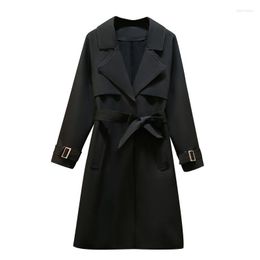 Women's Trench Coats Women's Plus Size Windbreaker Women Autumn Spring 2022 Fashion All-Match Loose Coat Female Korean Long Outer Wear