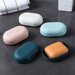 Soap Dishes Container Plastic Bathroom Shower Box 11x7cm Tray Dish Storage Holder Plate Home Travel Support Holder2022