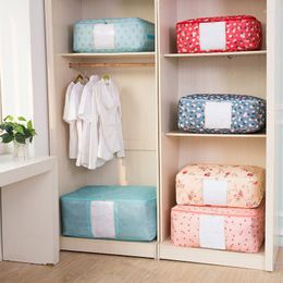 Clothing Storage Home Large Capacity Clothes Quilt Bag Cute Print Moisture-proof Wardrobe Closet Organizer Portable Travel Bags
