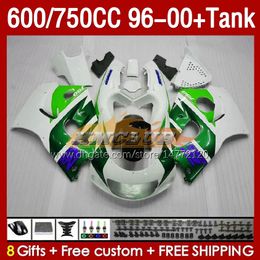 Fairings & Tank For SUZUKI SRAD GSXR600 GSXR 600 750 CC 1996 1997 1998 1999 2000 Body 156No.95 GSXR750 600CC GSX-R750 750CC 96-00 GSXR-600 96 97 98 99 00 Fairing green stock