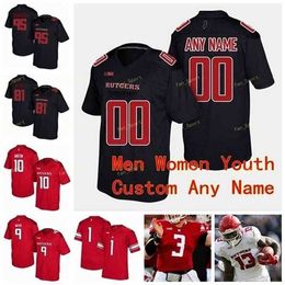 Sj Custom Rutgers Scarlet Knights College Football Jersey 21 Jason McCourty 23 Sj nathan Hilliman 27 Ray Rice 3 Jalen Chatman Youth Stitched