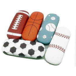 スポーツメガネケースクリエイティブバスケットボールフットボール野球サングラスケース漫画ポータブル収納ボックス
