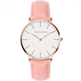 Wristwatches Women Fashion Watch Causal Leather Strap Japan Quartz Movement Top Unisex Waterproof Relogio Feminino