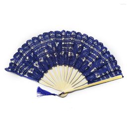 Bow Ties Exquisite Pography Hand Fan Portable Accessories Handmade Decoration Bamboo Bone Dancing Props Folding Lace Design Party