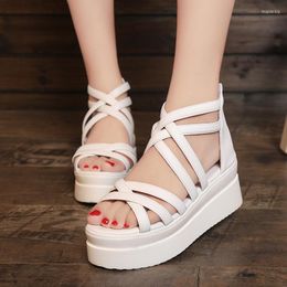 Sandals 2022 Fashion Women Summer Wedges Thick Bottom Platform Slippers Ladies Walking Shoes Zapatillas Chinelo Sandalia