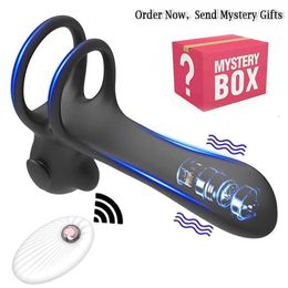 women remote control vibrator UK - Sex Appeal Massager couple Vibrator with Cock Penis Ring Remote Control Cockring Pensring Vagina g Spot Massager Masturbation Toys for Men Women