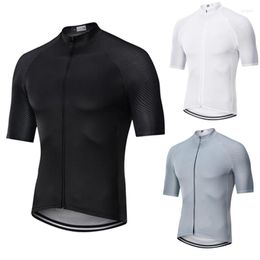 Racing Jackets Pas Normal Studios Solitude White Jersey 2022 Pro Race Summer Roupa Ciclismo Polyester Aero Short Sleeve Cycling Clothing