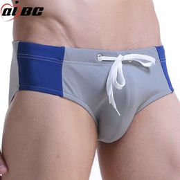 Men's Swimwear New European And American Men Fashion LaceUp ColorBlock Sexy Beach Swimming Surf Holiday Fast Dry Shorts J220913