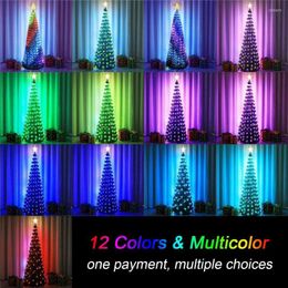 Strings Thrisdar Smart RGB LED Fairy Lights With Remote 20M 200LED Christmas Copper Wire String For Tree Wedding Decor