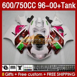 Fairings & Tank For SUZUKI SRAD GSXR600 GSXR 600 750 CC 1996 1997 1998 1999 2000 Body 156No.96 GSXR750 600CC GSX-R750 750CC 96-00 GSXR-600 96 97 98 99 00 Fairing red wine