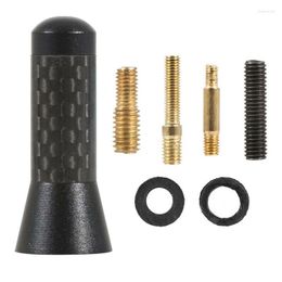 Car GPS & Accessories 2022 Black Aluminum 1.4" Stubby Carbon Fiber AM/FM Radio Antenna Screws