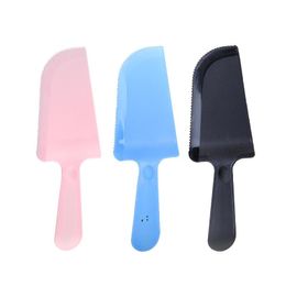 Plastic Knife Cake Cutter With Serrated Cake Tools Individually Packaged Disposable Knives DIY Kitchen Baking Accessories JNB15735