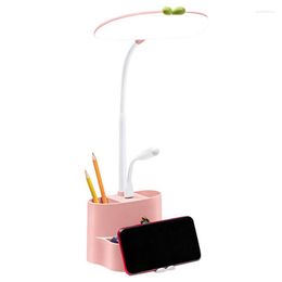 Table Lamps Cute Lamp For Study Multifunction Student Reading Light Kids Rechargeable Desk LED