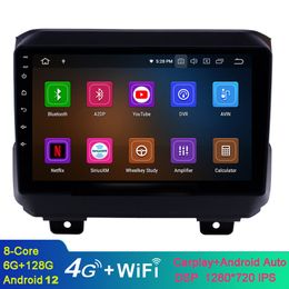 Android Car Video Stereo GPS Navigation 9 inch HD Touchscreen for Jeep Wrangler Rubicon-2018 with WiFi Bluetooth Music USB AUX