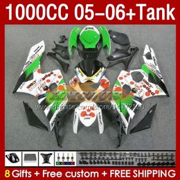 OEM Fairings & Tank For SUZUKI GSX-R1000 GSXR1000 GSXR 1000 CC K5 05 06 Bodys 157No.40 1000CC GSXR-1000 2005 2006 GSX R1000 2005-2006 Injection Mould Fairing Pepephone green