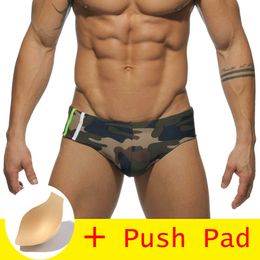 Men's Swimwear TOPPICK Brand 17 Colours With Push Pad Low Waist Swimming Short Bikini Sexy Swimsuit Waterproof trunks J220913