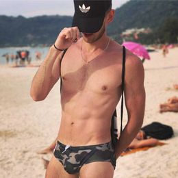 Men's Swimwear Sexy push up cup pad front enhancement brand Men Gay Swimsuits Swimming Briefs Bikini men Trunks Surfboard Shorts J220913