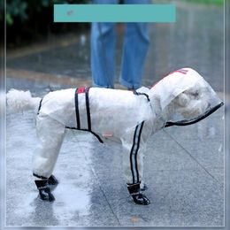 Dog Raincoat Clothes Dog Apparel Transparent Raincoats Light Waterproof Coat for Dogs Pet Cloak Small Cat Chihuahua Teddy Jumpsuit 20220930 E3