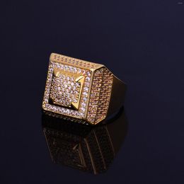 Cluster Rings Silver 925 Jewelry For Women And Men Anillos Diamond Engagement Wedding Ring Band Square Gold