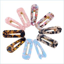 Hair Clips Barrettes Amber Hairpin Leopard Print Simplicity Lady Geometry Acetic Acid Duck Beak Hair Clips Accessories Woman Pins Dr Dhusf