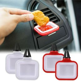 1Pcs Other Cookware Portable Universal Sauce Holders Stand Dip Clip Car Ketchup Rack Basket Dipping Sauces Car Interior RRE14437