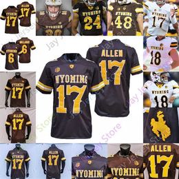 Nik1 Custom Wyoming Football Jersey NCAA College Josh Allen Xazavian Valladay Levi Williams Isaiah Neyor Bertagnole Charles Hicks Victor Jones