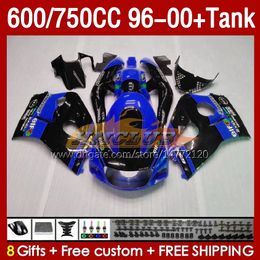 Fairings blue glossy & Tank For SUZUKI SRAD GSXR600 GSXR 600 750 CC 1996 1997 1998 1999 2000 Body 156No.80 GSXR750 600CC GSX-R750 750CC 96-00 GSXR-600 96 97 98 99 00 Fairing