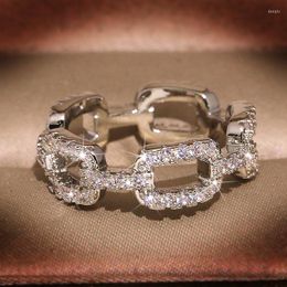 Cluster Rings S925 Sterling Silver For Women Diamond Office Couples Christmas Party 925 Ring Fine Jewellery