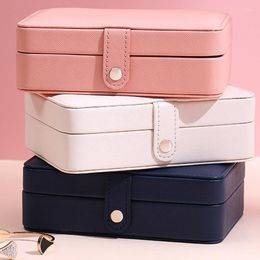 Jewellery Pouches Portable Box Organiser Capacity Necklace Earrings Rings Packaging Display Travel Case Casket 4.6