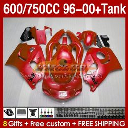 Fairings & Tank For SUZUKI SRAD GSXR600 GSXR 600 750 CC 1996 1997 1998 1999 2000 Body 156No.89 GSXR750 600CC GSX-R750 750CC 96-00 GSXR-600 96 97 98 99 00 Fairing glossy all red