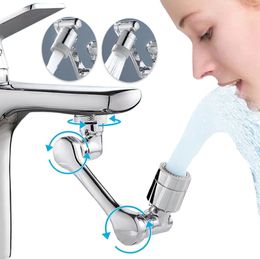 Universal 1080° Rotation Extender Faucet Aerator Plastic Splash Philtre Kitchen Washbasin Faucets Bubbler Nozzle Robotic Arm