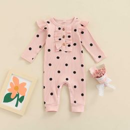 Rompers Baby Romper Newborn Baby Girl Autumn Clothes Cotton Baby Long Sleeves Heart Print Jumpsuits Toddler Spring Playsuit J220922